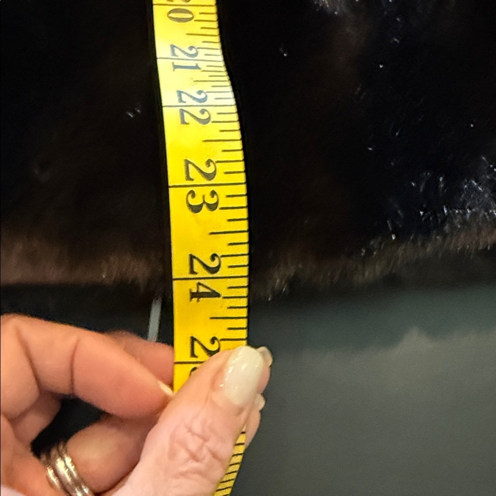 HILLMOOR NEW YORK TISSAVEL BANGER VINTAGE Black/Brown Faux Fur Coat. - Picture 10 of 10